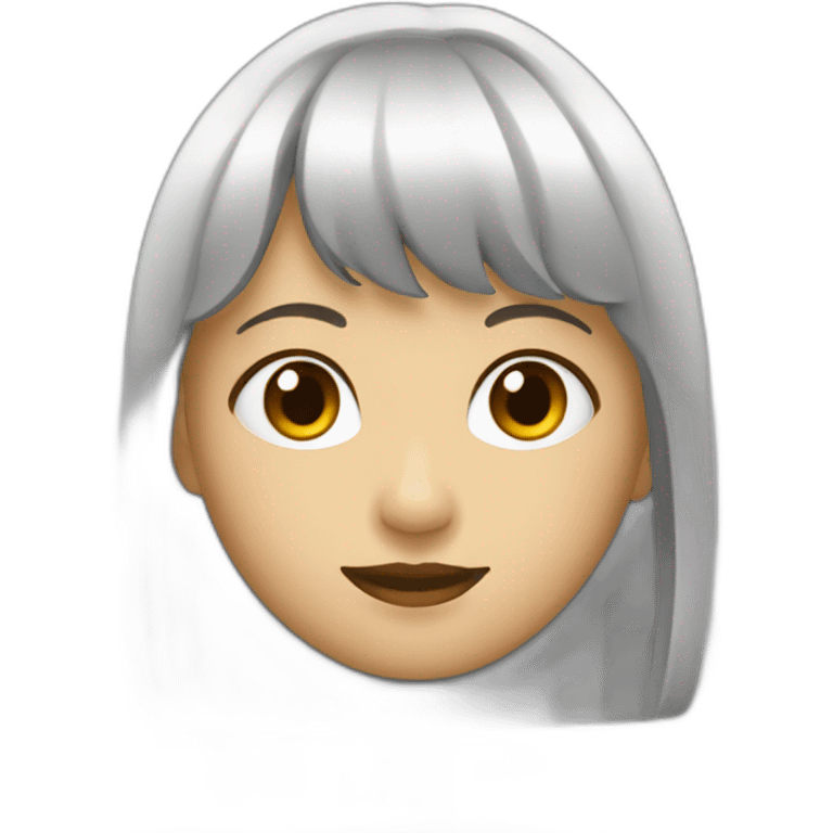 fille avec frange emoji