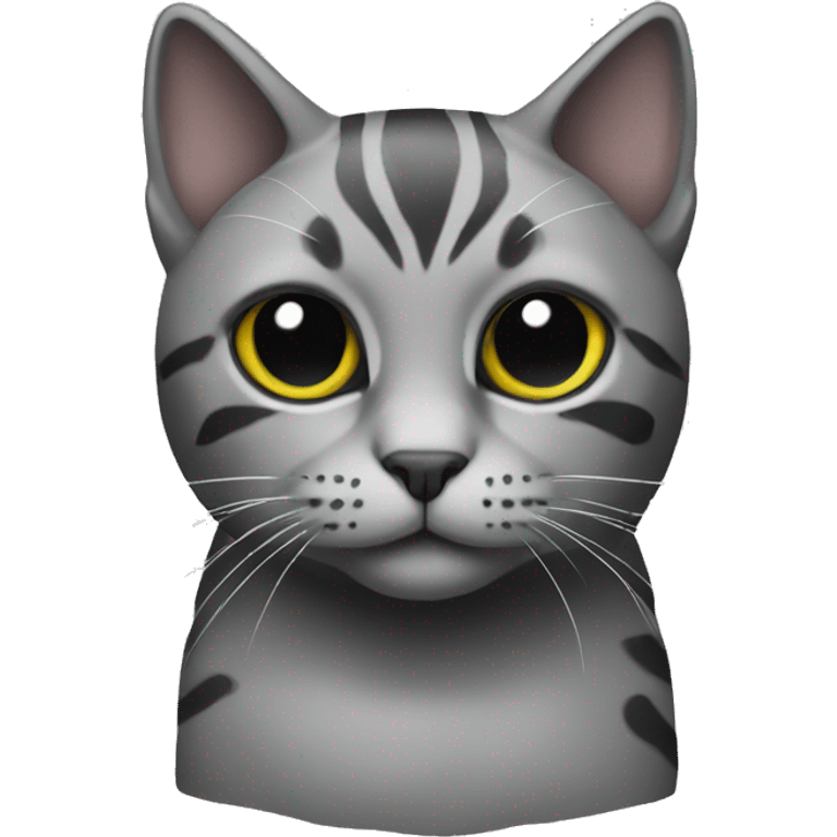 Cat gray black emoji