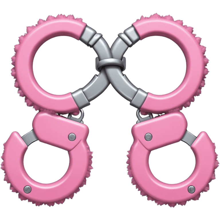 Pink fluffy handcuffs  emoji