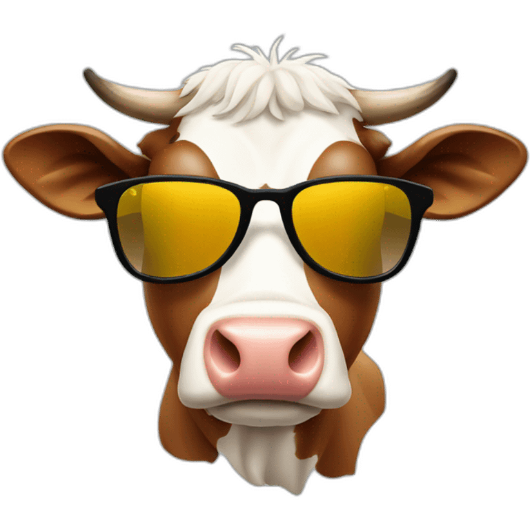 cow with sunglasses emoji