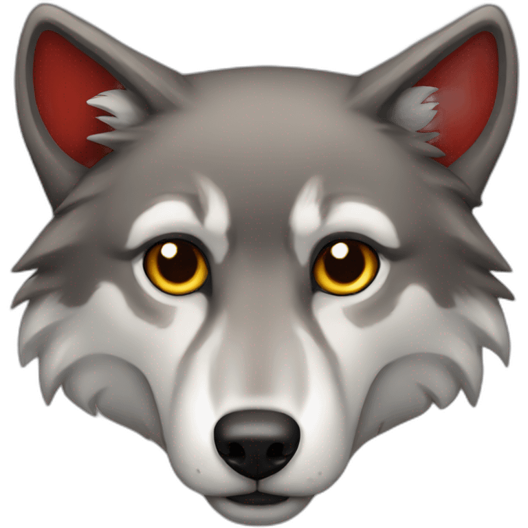 wolf red emoji