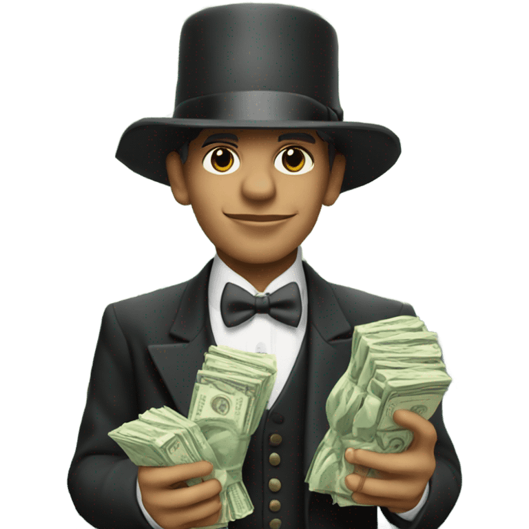 younger sinatra with tophat and money emoji