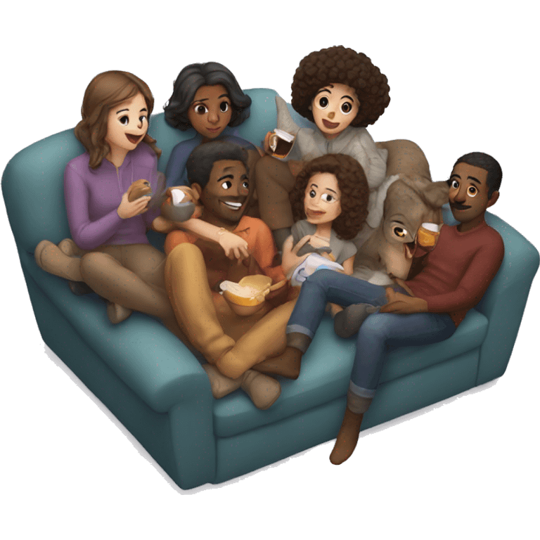 cozy gathering of friends emoji