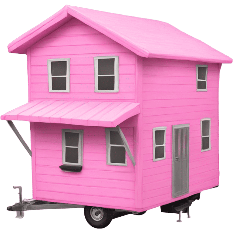 Pink trailer home emoji