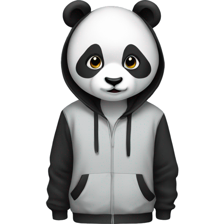 Panda wearing a hoodie emoji