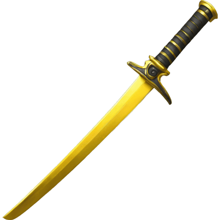 Cyber yellow katana emoji