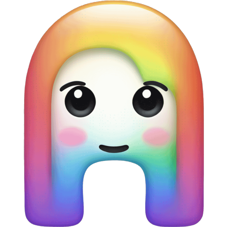 Rainbow kawaii letter H emoji