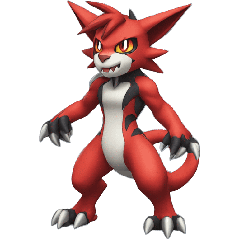 Edgy Cool Beautiful Guilmon-Torracat-Zoroark full body emoji