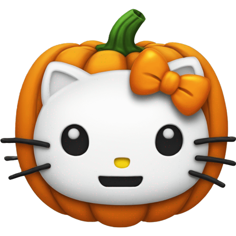 Hello kitty jack o lantern emoji