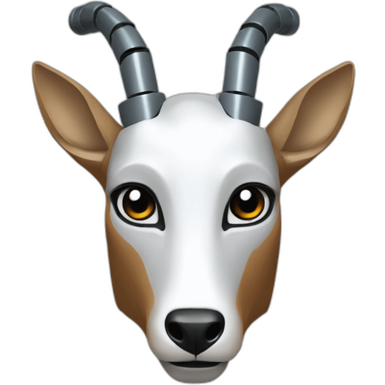 a robotic impala head emoji