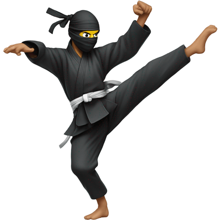 Ninja doing a high kick  emoji