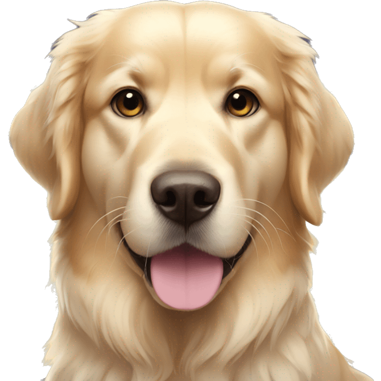 golden retriever with angel wings and halo emoji