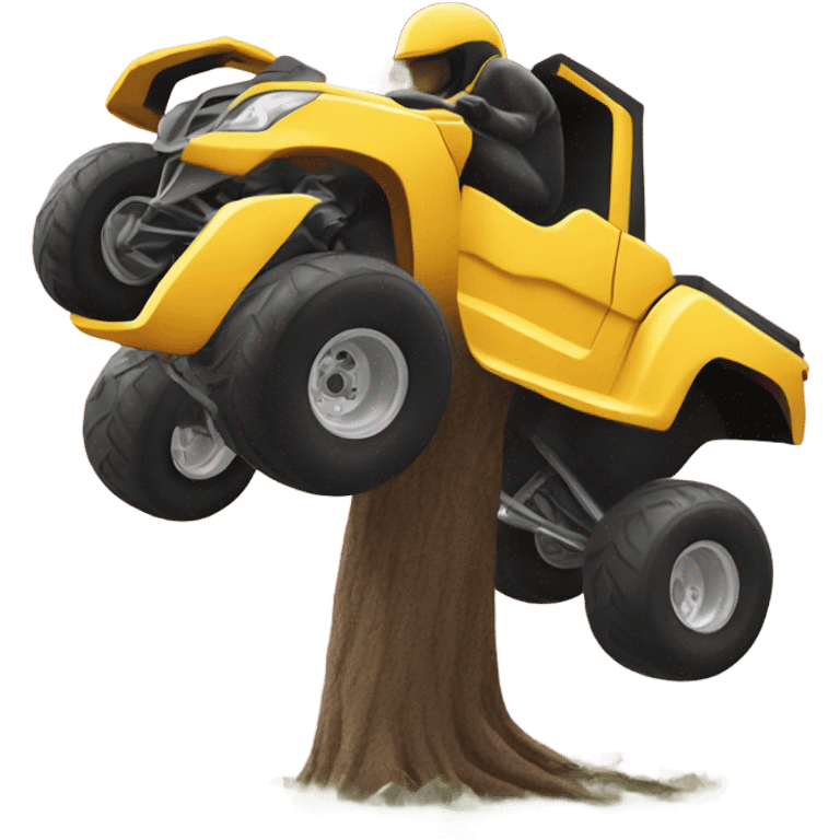 four wheeler crash into a tree emoji