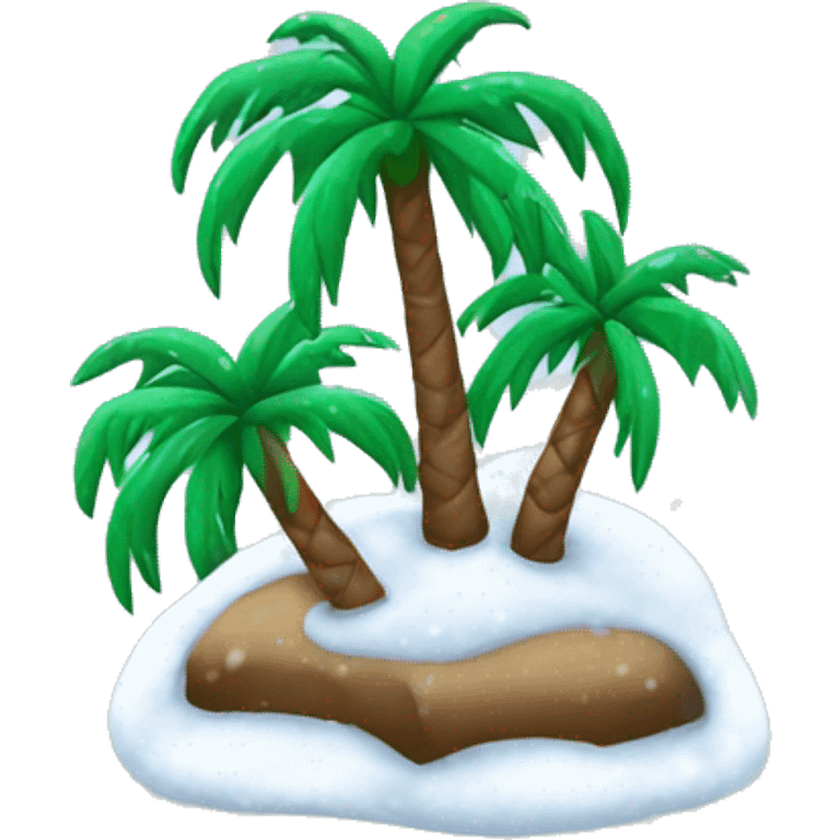 palm tree with snow emoji