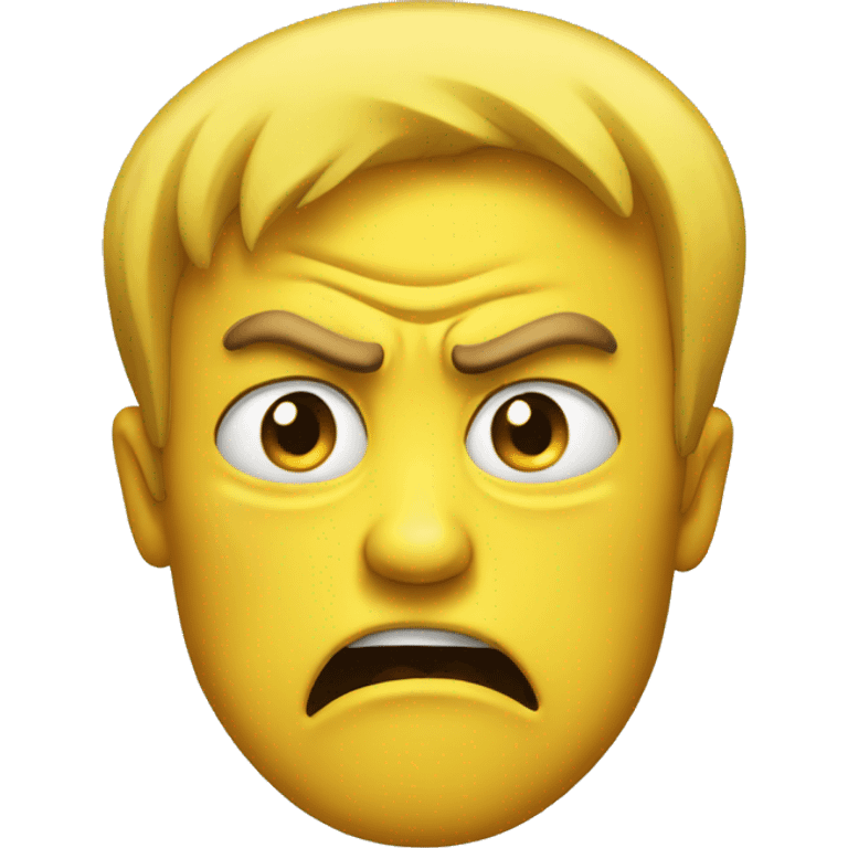 angry yellow face emoji