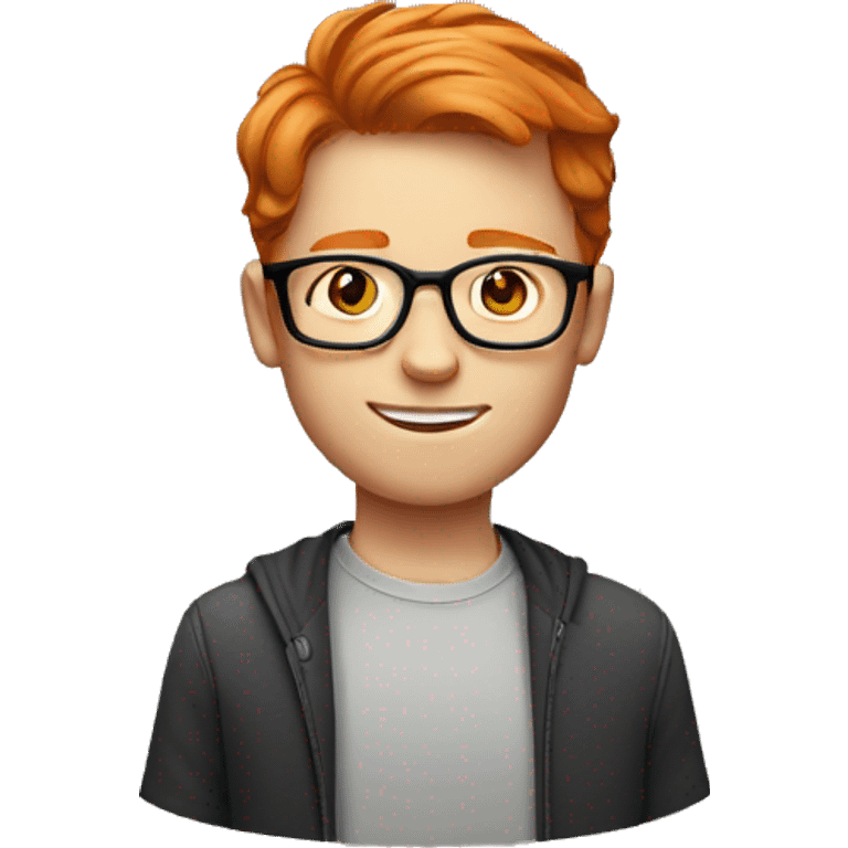 A ginger hair boy with glasses  emoji