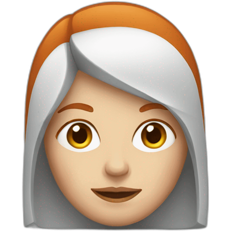 red head woman with computer emoji