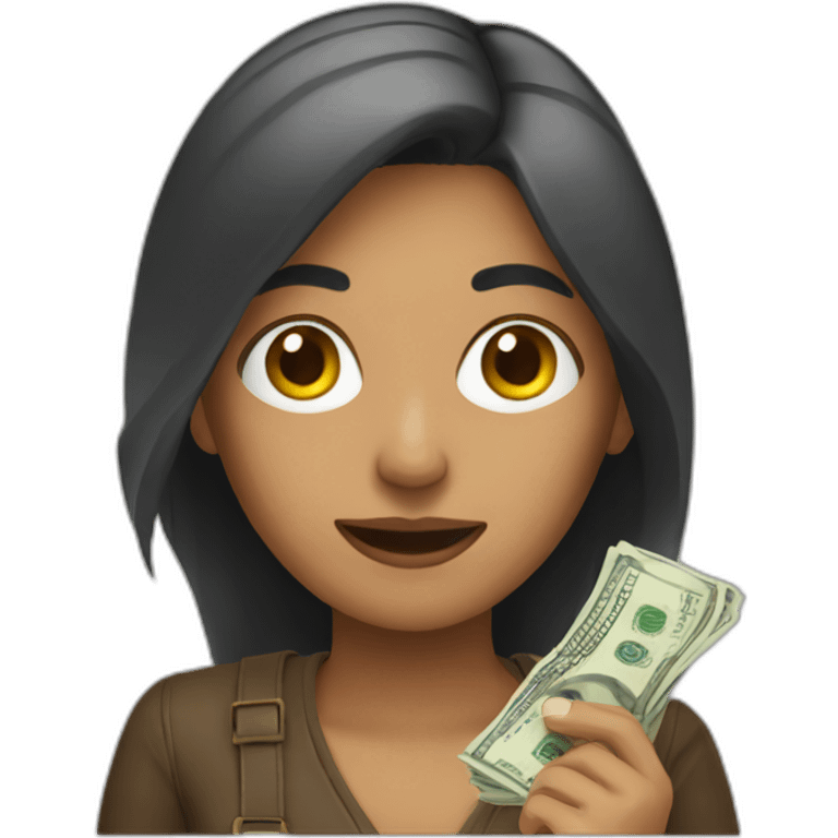 Woman saving money emoji