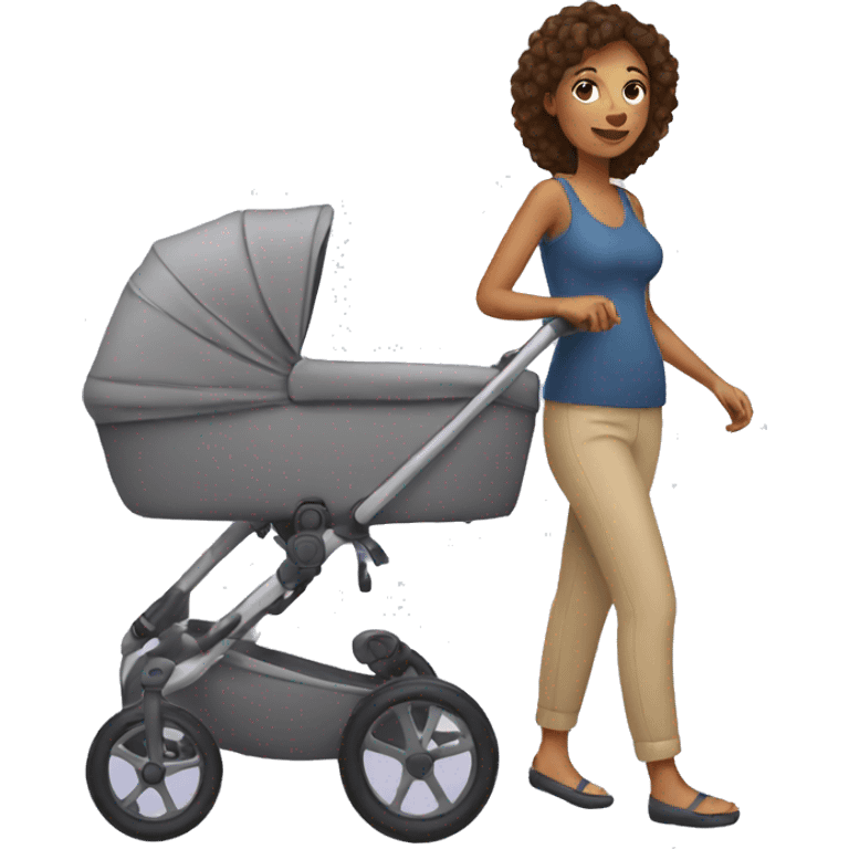 mother with stroller emoji