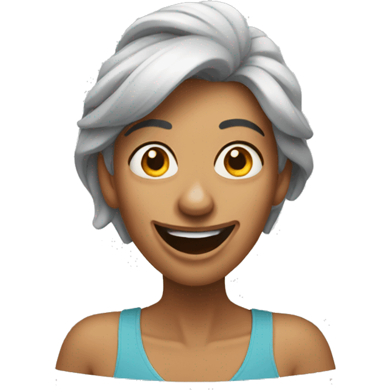 Goofy lady emoji