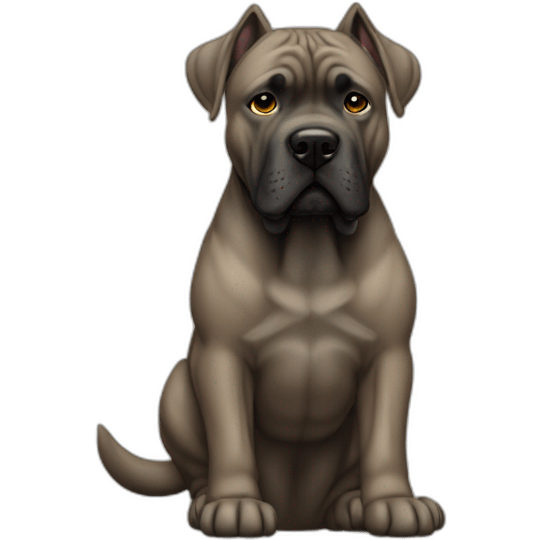 dog Cane Corso color fawn full body emoji