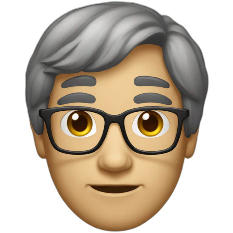 Create a geek with computer emoji