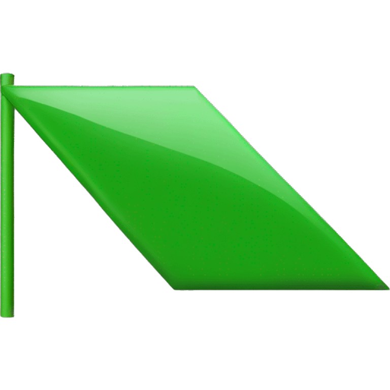 Triangle green flag emoji