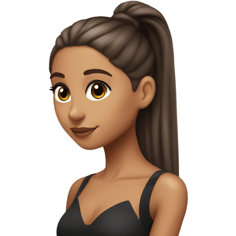 Arianna grande with a long ponytail  emoji