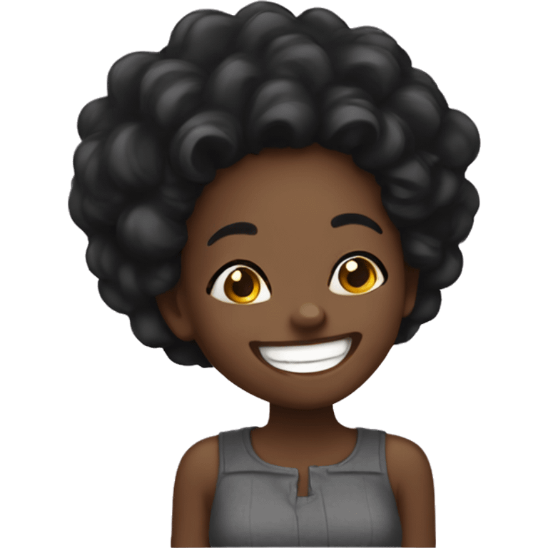 Laughing black girl  emoji