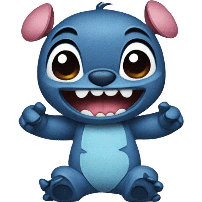 stitch wearing emoji