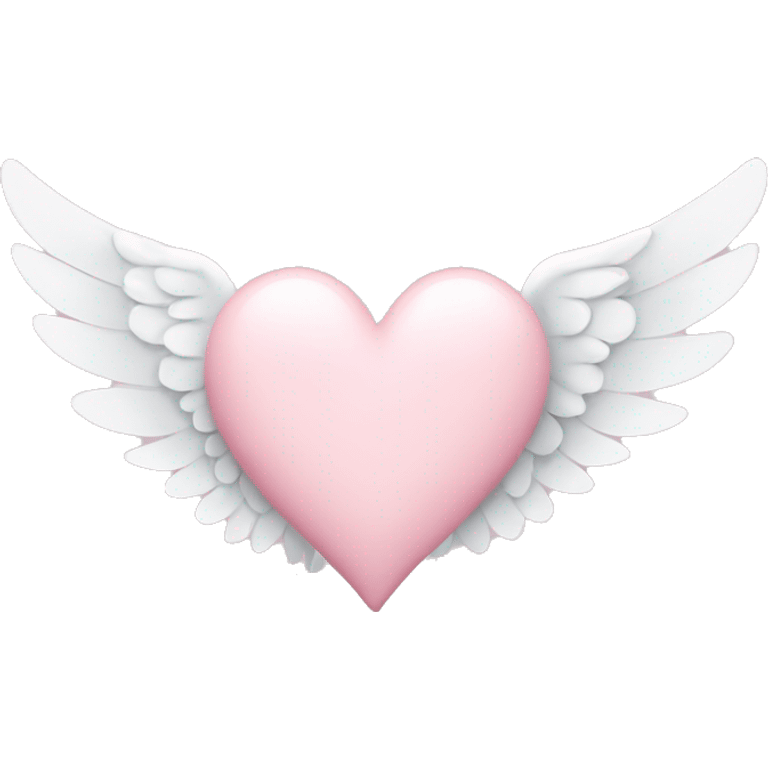 pastel pink heart with white wings emoji