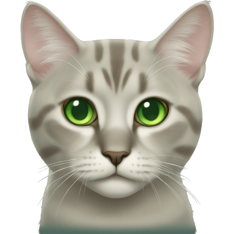 norvegian cat green eyes  emoji