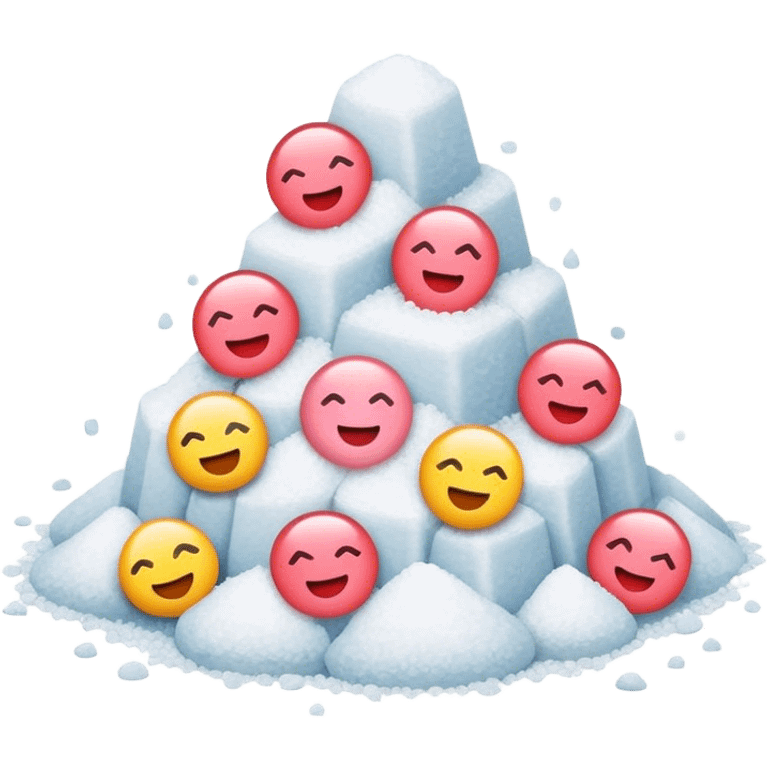 Blushing emojis with a pile of salt  emoji