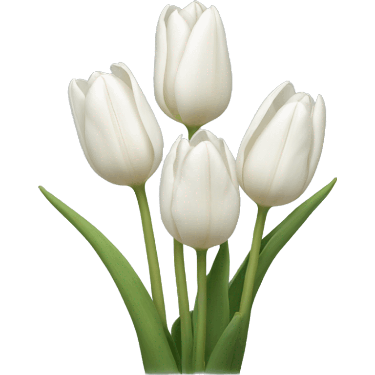 White tulips  emoji