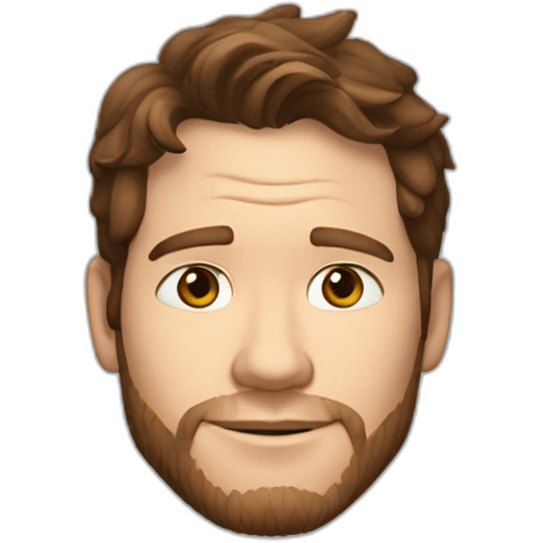 Chris Pratt brunette cartoon wearing henley emoji