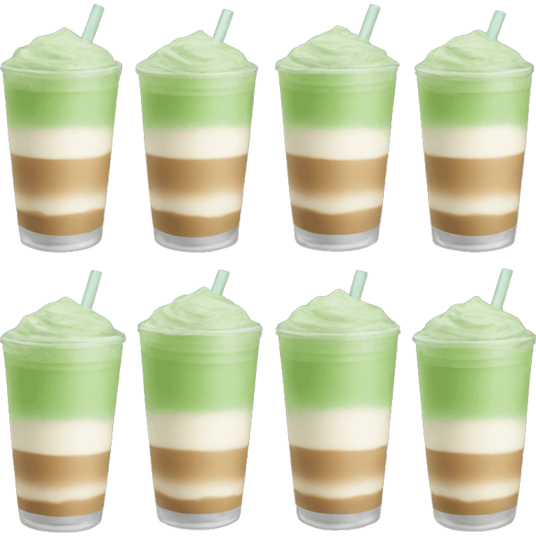 Ice matcha latte  emoji