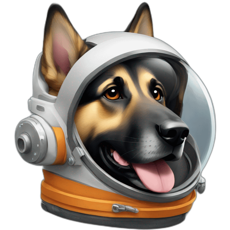 Astronaut German shepherd emoji