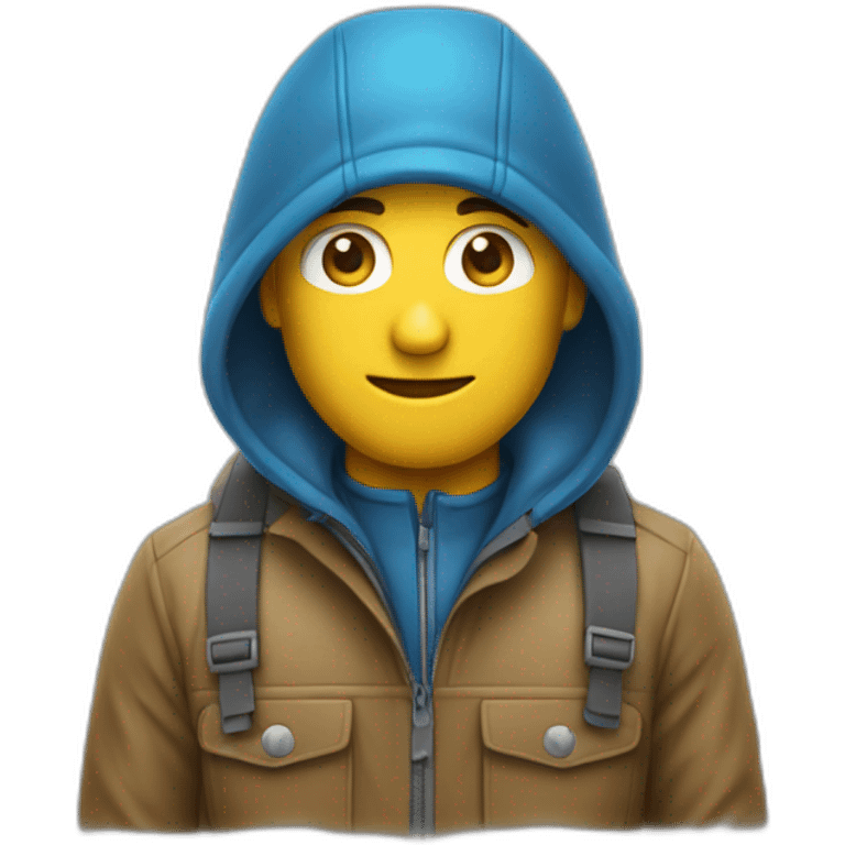 Un homme avec cagoule emoji