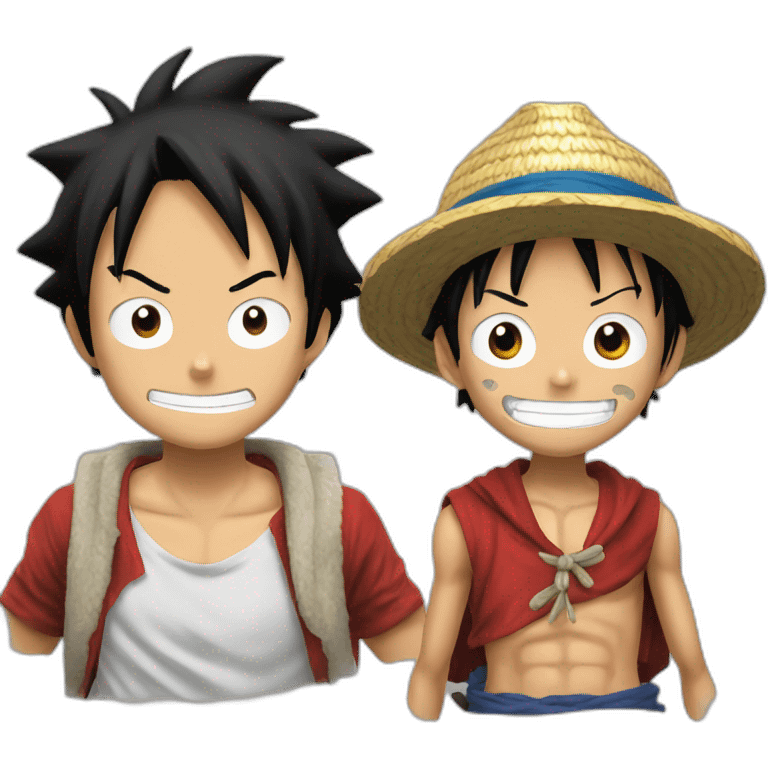 Luffy et ghjk emoji