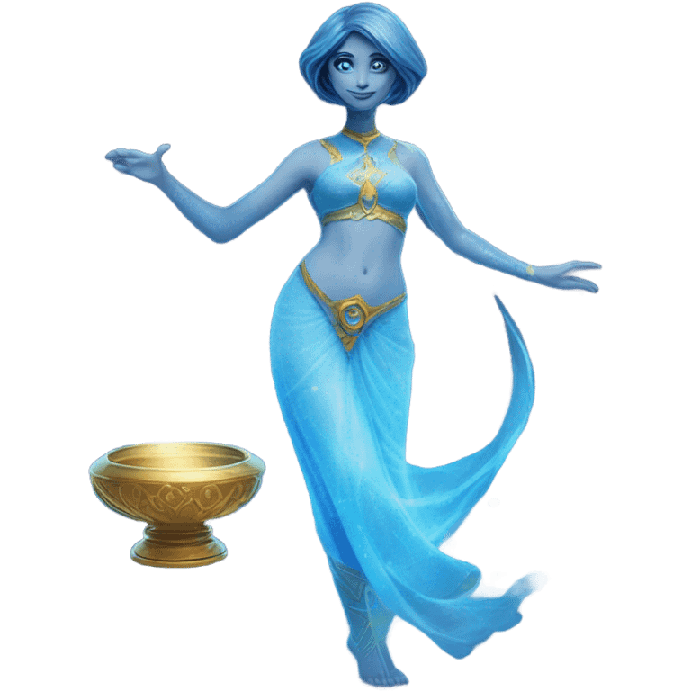 Cortana as a genie emoji