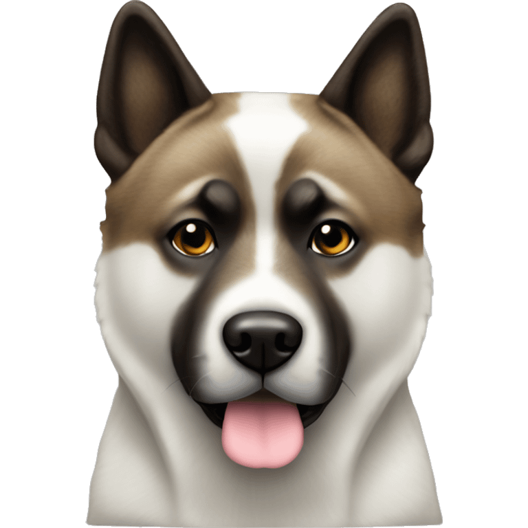 Brindle Akita with no white fur emoji