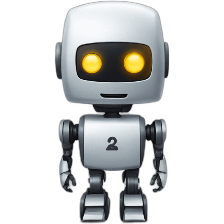 Q-letter shaped robot emoji