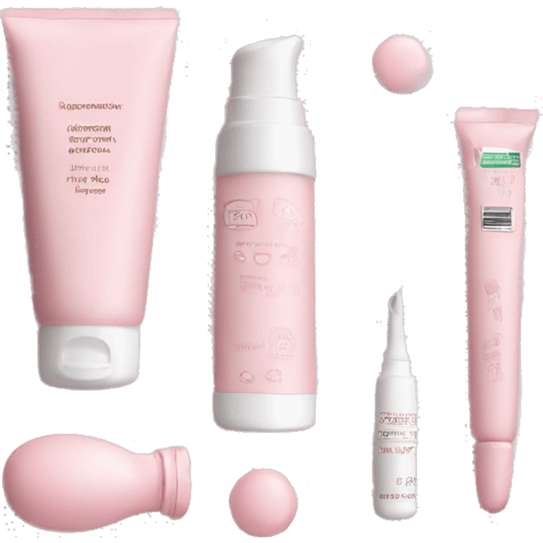 skin care Kit light pink emoji