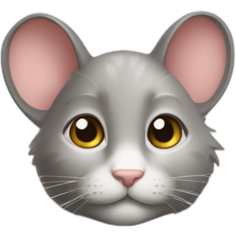 Une souris sur un chat emoji