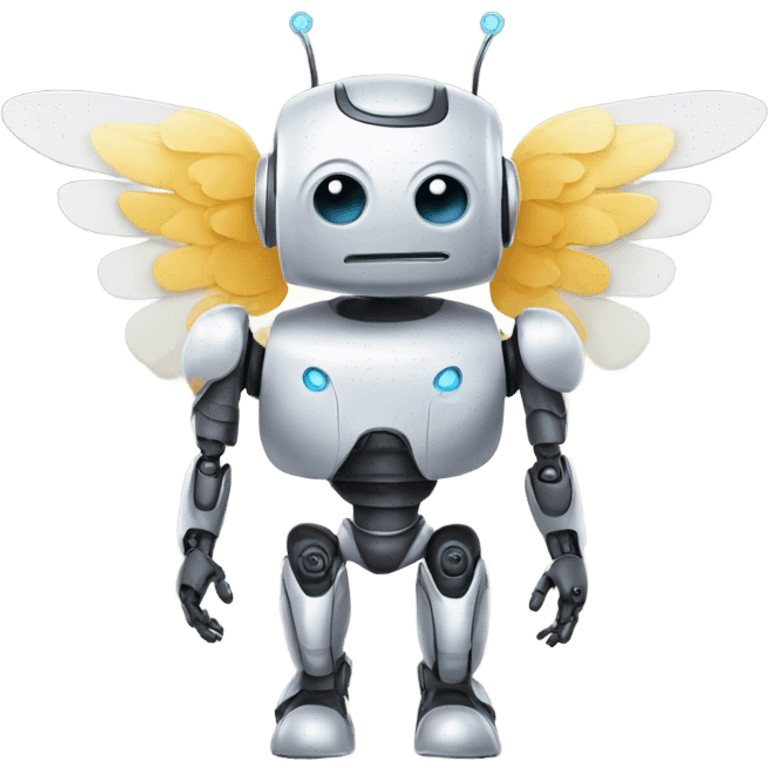 cute robot with wings emoji