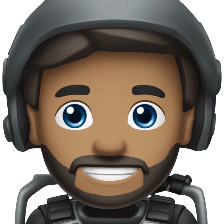 male dark hair blue eyes no beard driving a bmw gs 1250 adventure black emoji