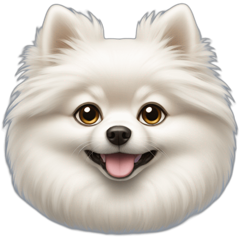 white Pomeranian   emoji