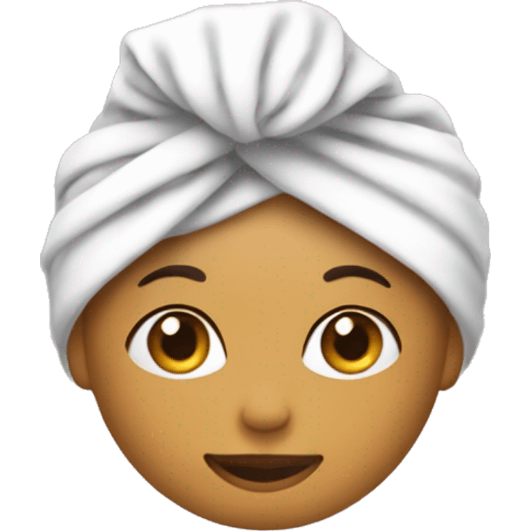 emoji Coquette with a towel in her head emoji