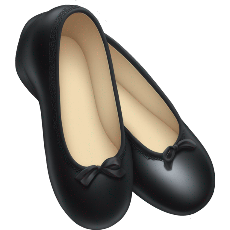 black ballet shoe emoji