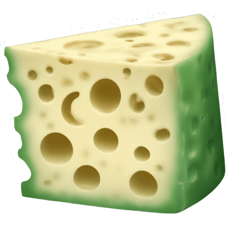 moldy swiss cheese slice emoji